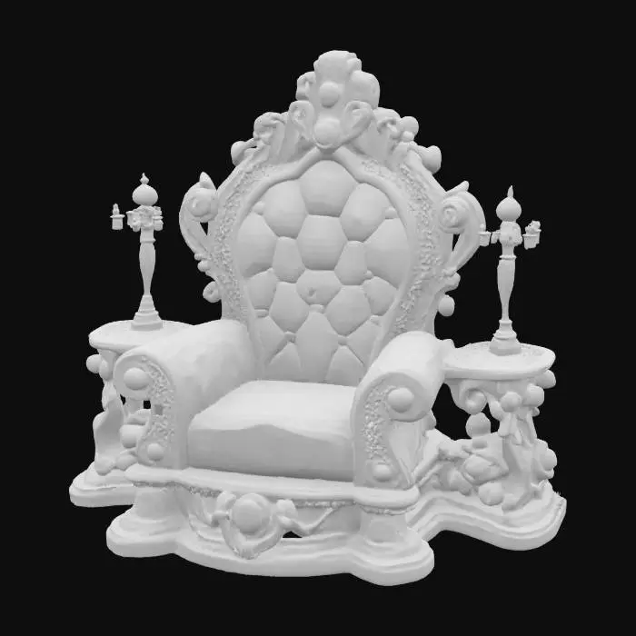 3D model for Hyper-realistic, Mermaid Under-the-Sea Kingdom, ancient throne overflowing with gems, incorporating colors aqua teal and seafoam green and pearl pink and ocean blue, clipart isolated on a white background, #ocean#