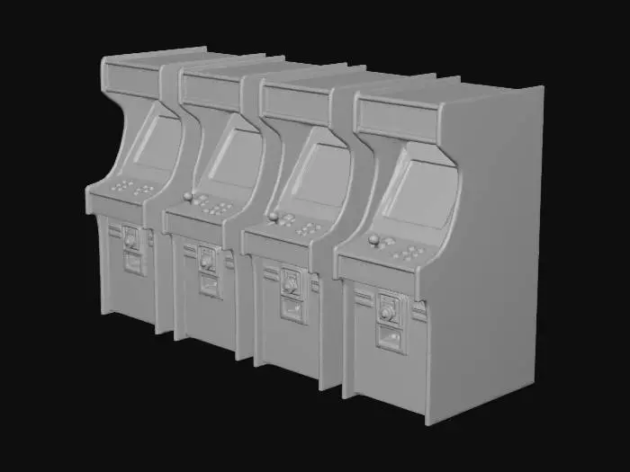 3D model for a old rundown 90,s arcade
