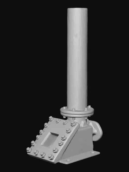 3D model for Blue hydraulic cylinder