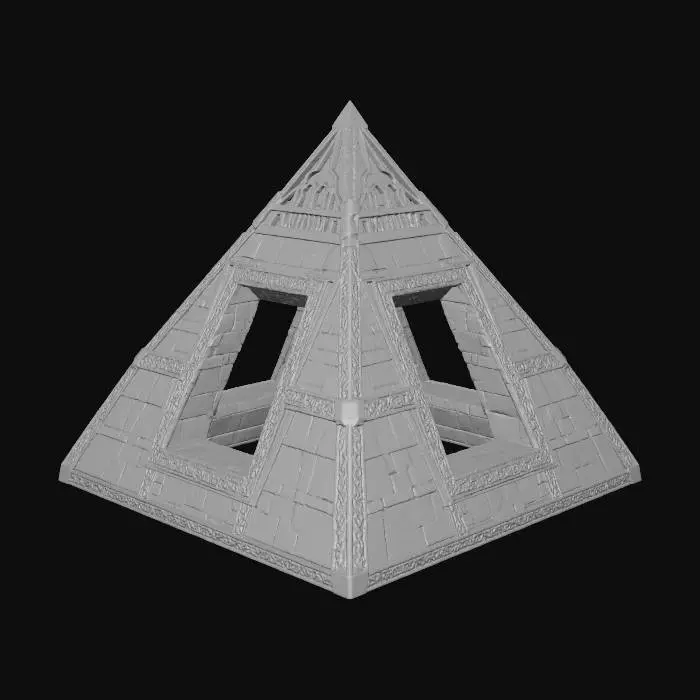 3D model for Intricate Pyramid Structure