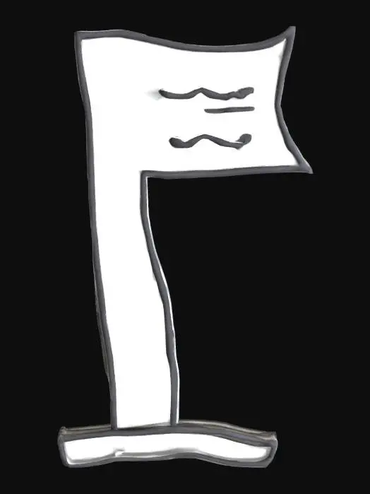 3D model for Windblown Flagpole, #SketchTo3D#