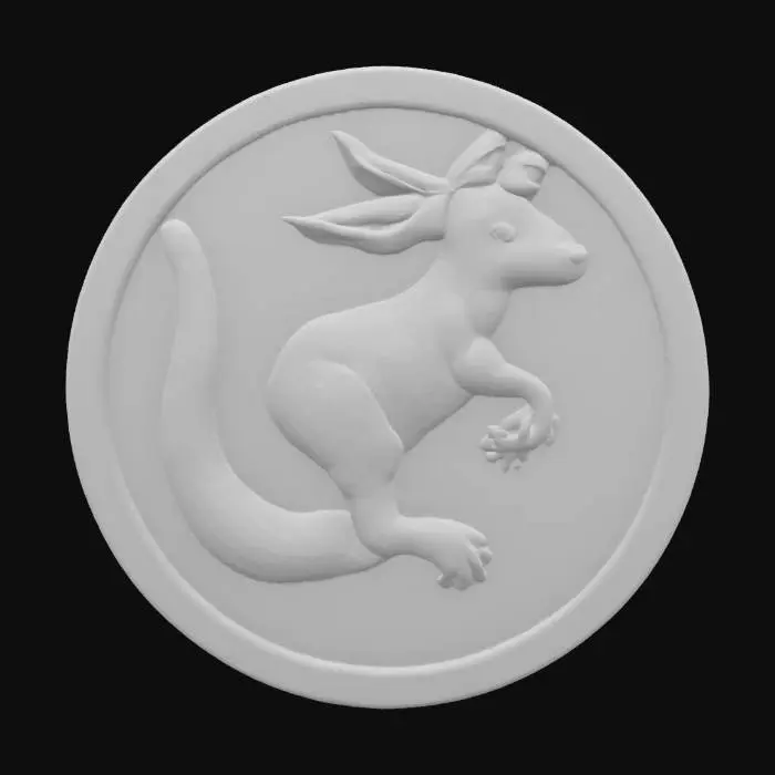 3D model for kangaroo, #emblem#