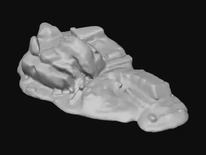 3D model for snowy cliff