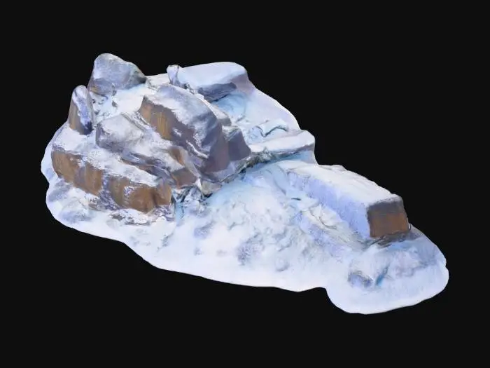 3D model for snowy cliff