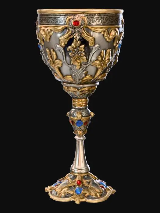 3D model for ORNATE FANTASY GOBLET ENCRUSTED WITH GEMS