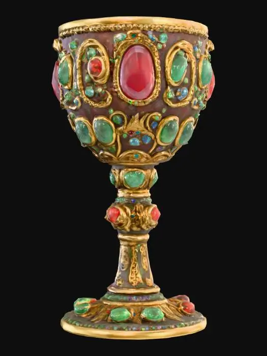 3D model for ORNATE FANTASY GOBLET ENCRUSTED WITH GEMS