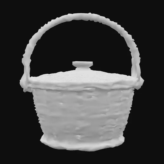 3D model for Wicker hand basket