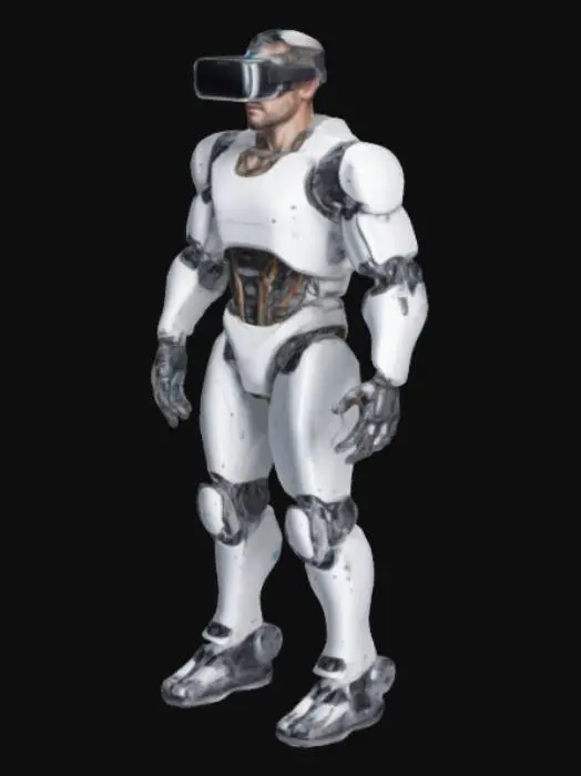 3D model for homme casque vr bras et jambes robotiser