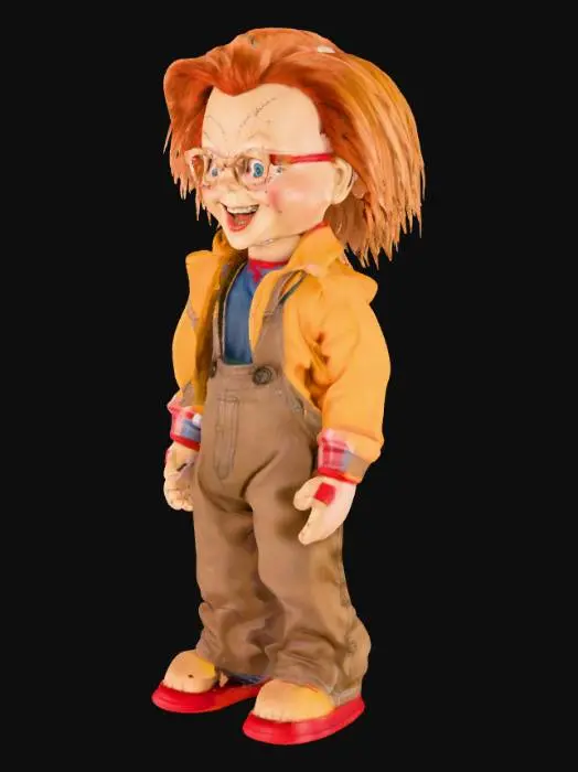 3D model for High detailed and realistic full body smiling chucky movie doll.