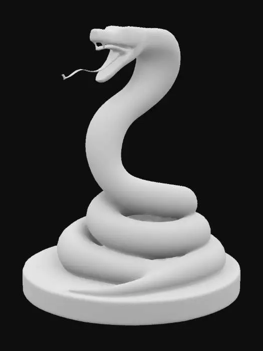 3D model for snake sculpture