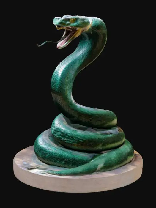 3D model for snake sculpture