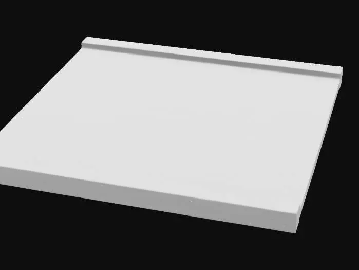 3D model for Een asfalt weg met stoepranden.

