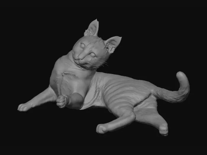 3D model for Curious Ginger on White Sheets