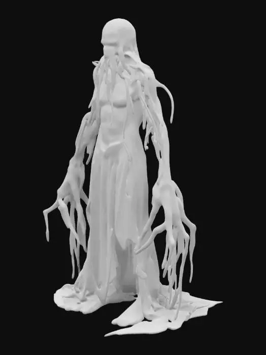 3D model for Create an ultra realistic image of a rotting horror abomination, face covered, tall