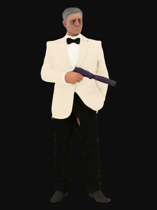 3D model for White Tuxedo James Bond