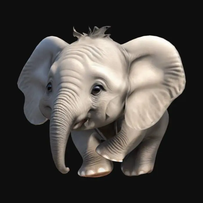 3D model for ein kleiner baby elefant