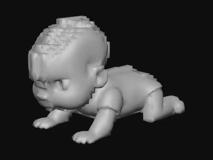 3D model for Pixel Baby Crawl