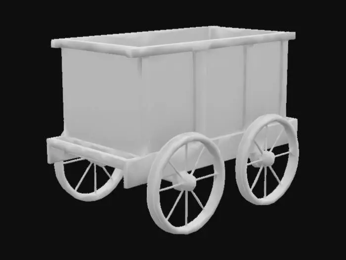 3D model for Wooden Minecart