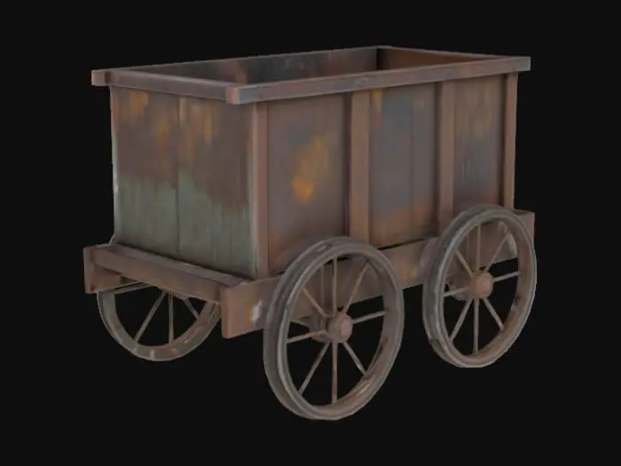 3D model for Wooden Minecart