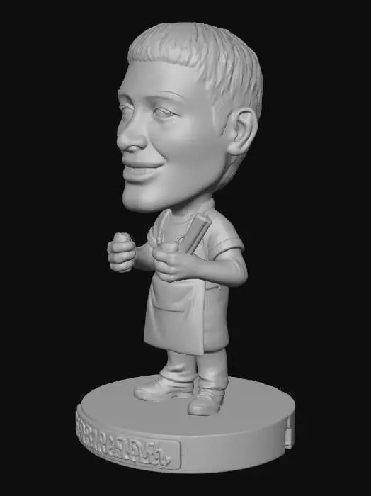 3D model for Barber Statue 3D Model