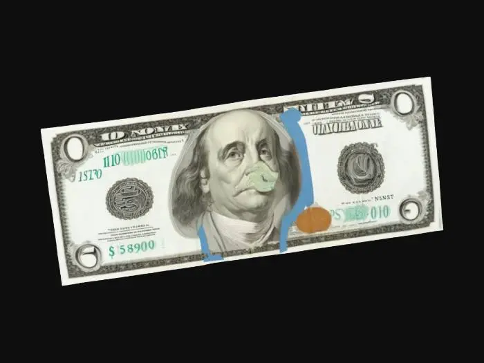 3D model for de l'argent billet 