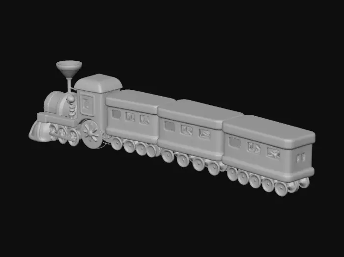 3D model for Colorful Toy Train (PPT 2 train)