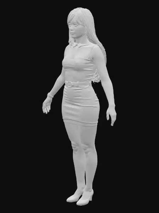 3D model for quita el fondo, pon a la mujer de la foto en tpose para modelarla en 3d mirando al frente, con las mismas ropas