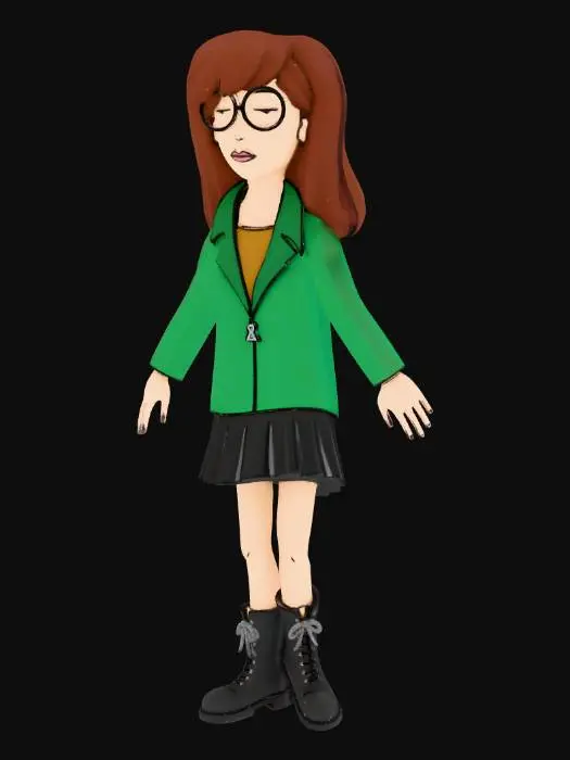 3D model for Character in Green Jacket
