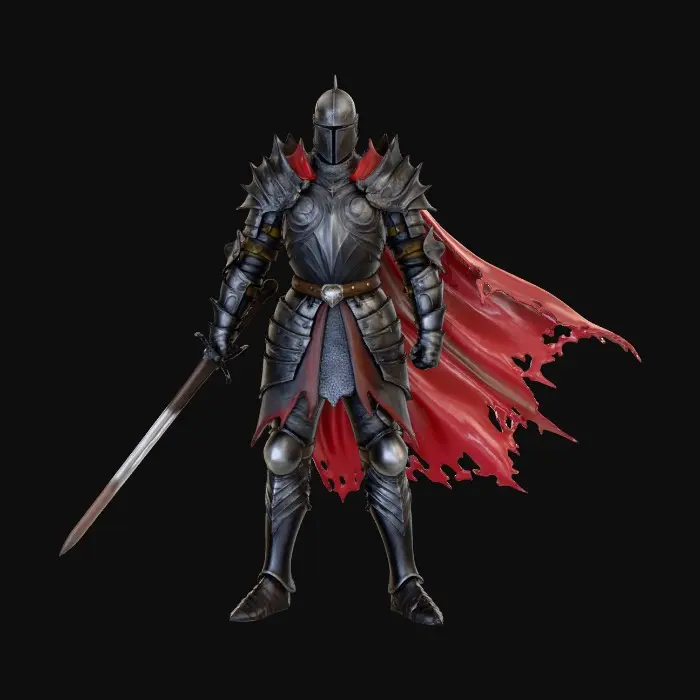 3D model for Knight of the Crimson Cape