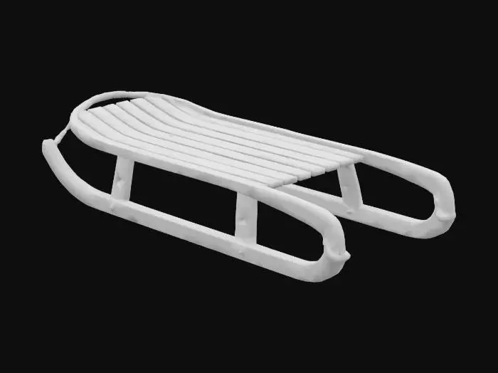 3D model for make a small wooden sled that has less than 10k faces and is suitable for roblox mesh