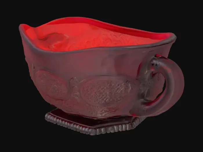 3D model for Ruby Glass Gravy Boat