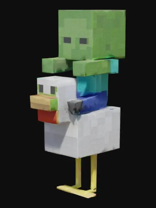 3D model for Minecraft Chicken Jockey