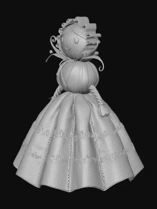 3D model for #Thanksgiving# corn husk doll