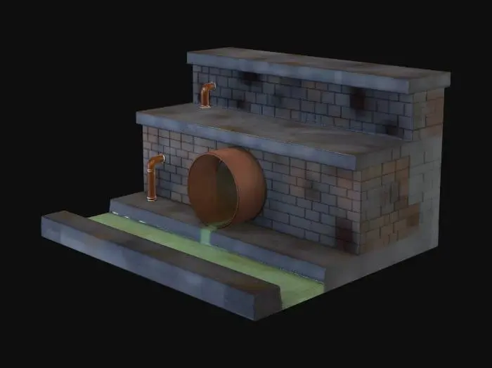 3D model for Tiered Brick Sewer