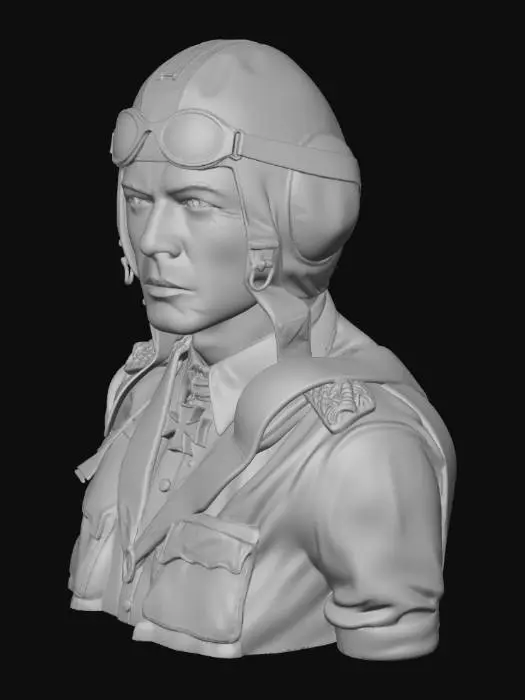 3D model for WWII Luftwaffe pilot portrait
