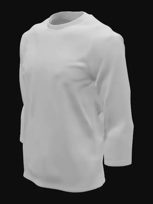 3D model for Create a hyper-realistic 3D model of a premium office-wear T-shirt. Fabric is smooth, high-quality cotton blend with a slight sheen, tailored for a slim yet comfortable fit. Neutral, professional color (light grey, navy, or white) with minimalistic design. Fine stitching visible along seams, neatly finished collar, and subtle texture in the fabric weave. Light natural folds and drape over the torso for realism. Slightly fitted sleeves ending mid-bicep, no wrinkles except gentle creases at movement points. Soft, diffused studio lighting to emphasize texture, stitching, and clean design suitable for a professional office setting.

