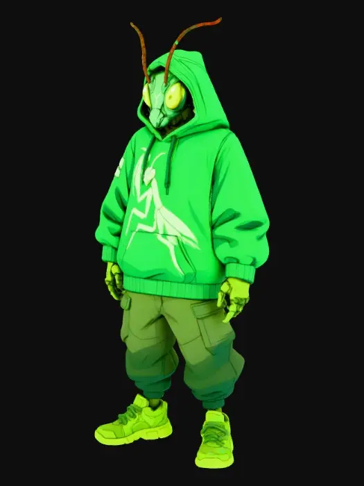 3D model for Mantis Hoodie