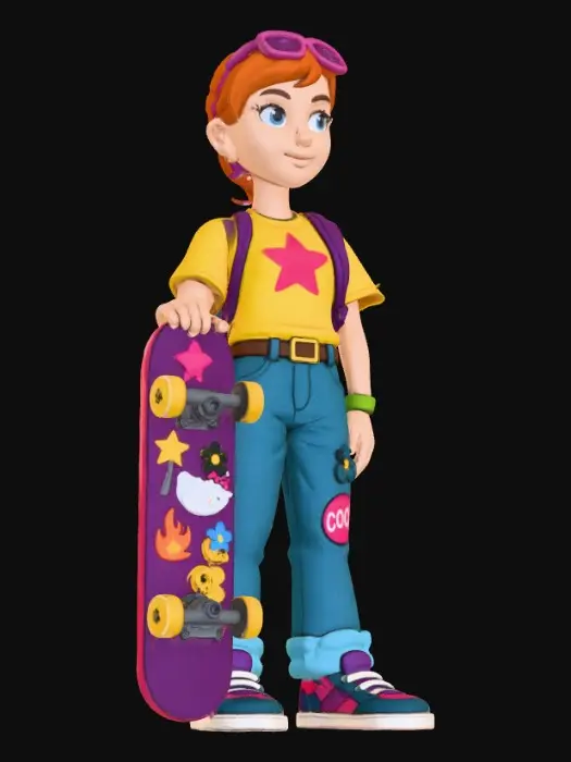 3D model for Skater Girl Vibes