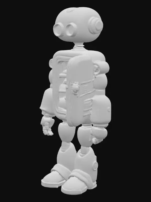 3D model for 一个带有冰箱元素的机器人