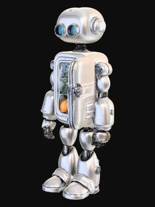 3D model for 一个带有冰箱元素的机器人