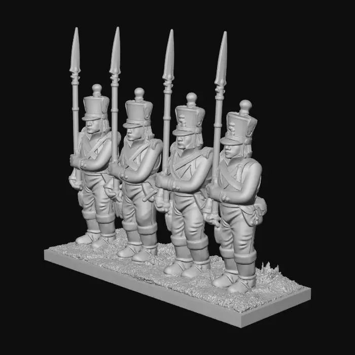 3D model for Napoleonic French Line Infantry Diorama