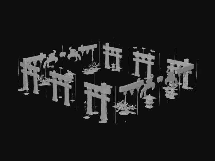 3D model for Mystical Torii Reflections