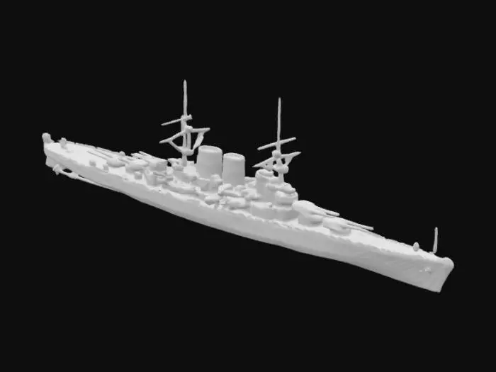 3D model for Generate a 3D model of a World War II-era naval destroyer equipped with multiple gun turrets, anti-aircraft guns, and torpedo launchers. The ship should have a detailed hull and be optimized for sea battles in an RTS game, complete with PBR textures
Flawless Design no errors