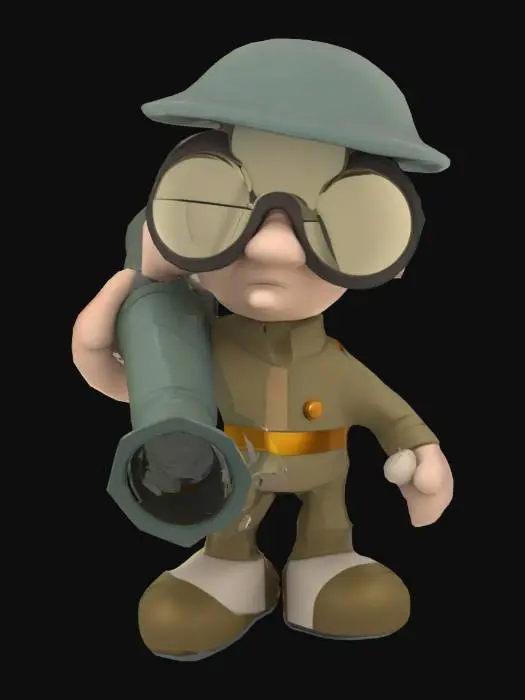 3D model for Toy Soldier with Megaphone