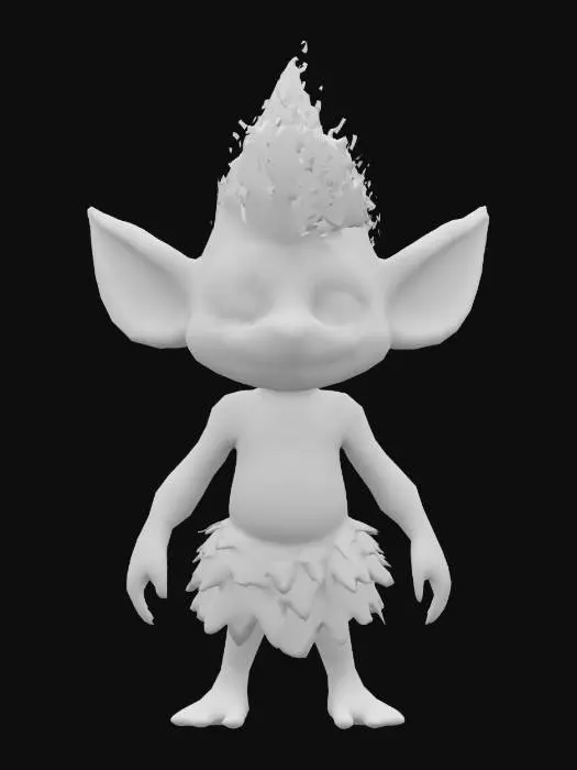 3D model for Cartoon Monster style Troll Palworld style for unity game ready