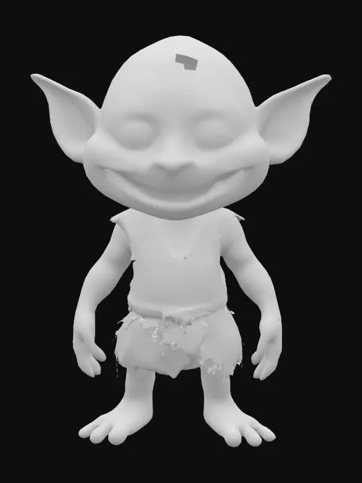 3D model for Cartoon style Troll Palworld style for unity game ready