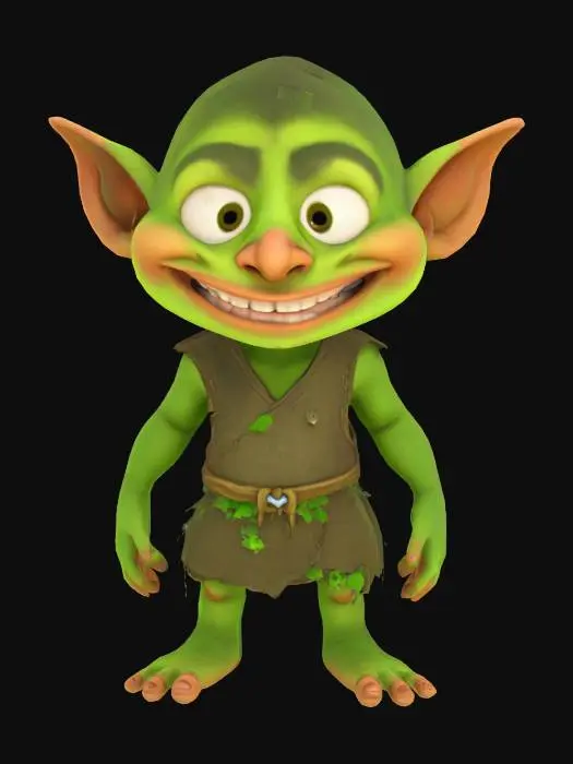 3D model for Cartoon style Troll Palworld style for unity game ready