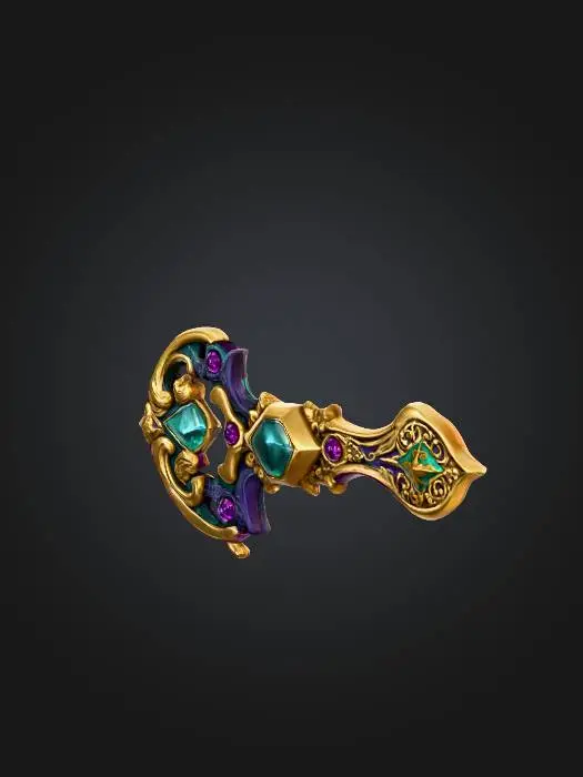 3D model for Create clan boss key 2d flawless design no error cartoon style