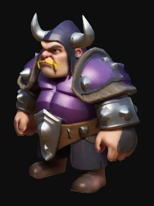 3D model for Clash of Clans, Game Assets, Silk, Highly Detailed, Ultra Realistic, Polished, T-pose, Pekka