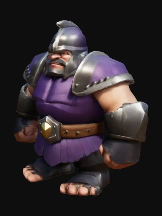 3D model for Clash of Clans, Game Assets, Silk, Highly Detailed, Ultra Realistic, Polished, T-pose, Pekka